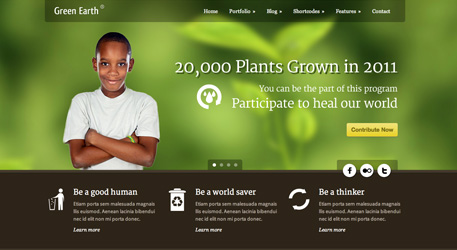 website2 with green design